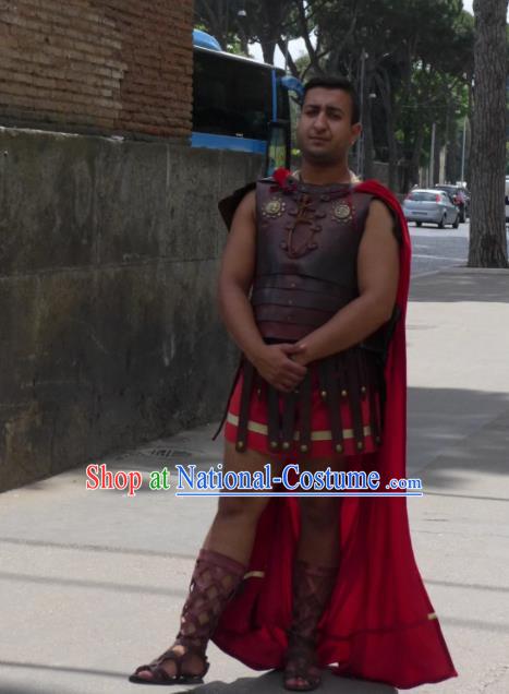 Traditional Roman Warrior Costume Ancient Rome General Armor Clothing for Men