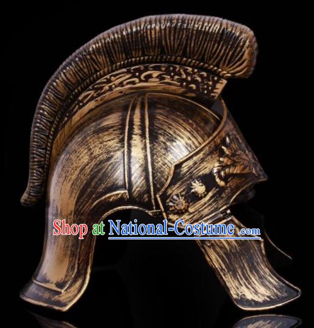 Traditional Roman General Headpiece Ancient Rome Warrior Brass Helmet for Men