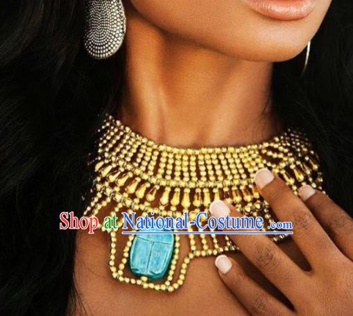 Traditional Egyptian Jewelry Accessories Ancient Egypt Queen Golden Necklace for Women