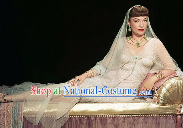 Traditional Egypt Priestess Costume Ancient Egypt Queen Veil Dress for Women