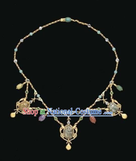 Traditional Egyptian Jewelry Accessories Ancient Egypt Palace Gem Necklace for Women