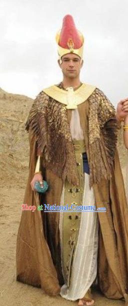 Traditional Egypt King Costume Ancient Egypt Pharaoh Clothing for Men