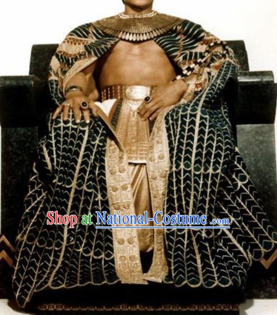 Traditional Egypt King Cubium Costume Ancient Egypt Pharaoh Clothing for Men