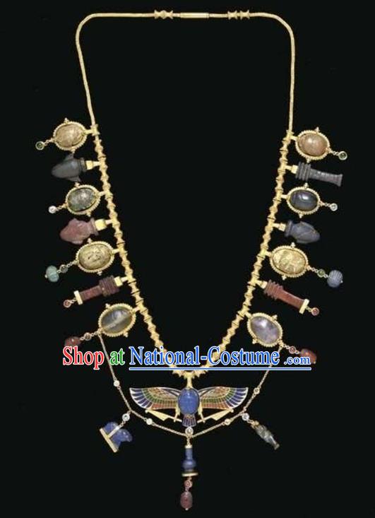 Traditional Egyptian Jewelry Accessories Ancient Egypt Palace Eagle Necklace for Women