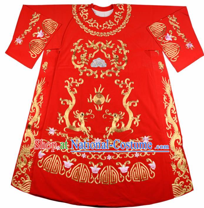 Professional Chinese Beijing Opera Costume Traditional Ancient Bridegroom Red Clothing for Adults