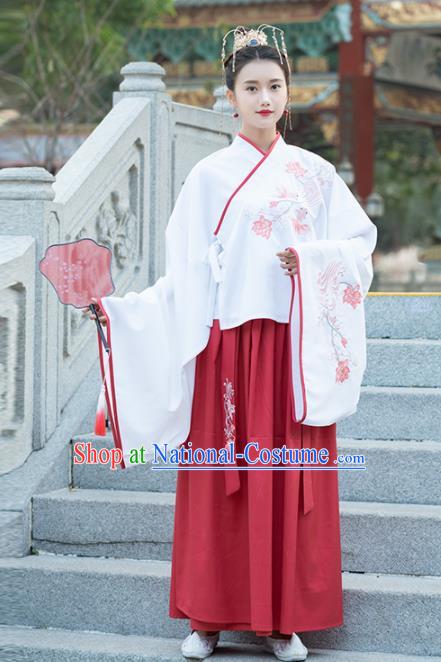 Chinese Ancient Peri Hanfu Dress Traditional Ming Dynasty Palace Princess Replica Costume for Women