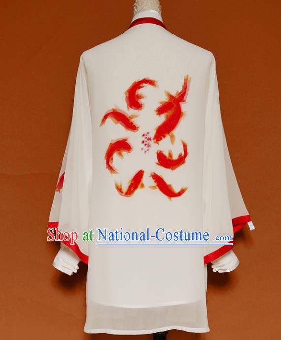 Top Group Kung Fu Costume Martial Arts Gongfu Training Uniform Painting Fishes Tai Ji Clothing for Women