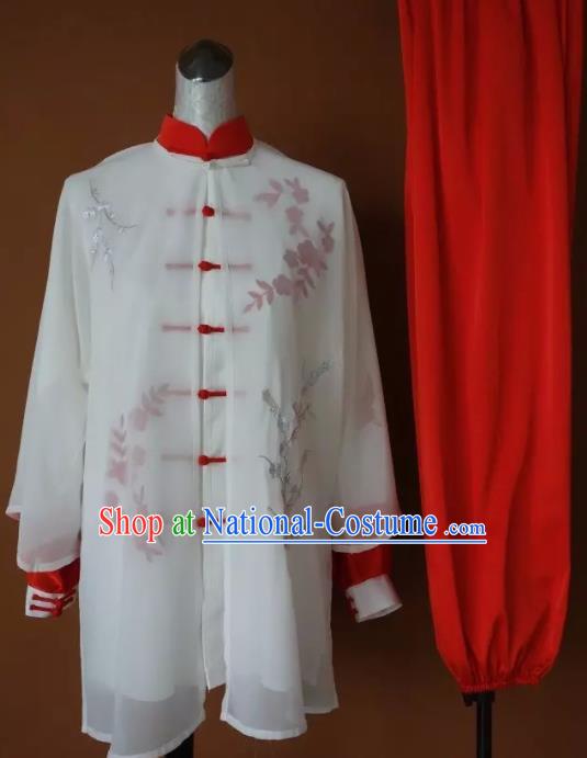 Chinese Traditional Tai Chi Uniform Kung Fu Group Competition Costume for Women