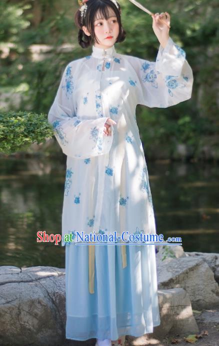 Chinese Ancient Hanfu Dress Song Dynasty Young Lady Traditional Historical Costume for Women