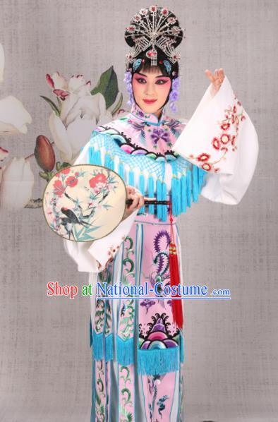 Professional Chinese Traditional Beijing Opera Actress Costume Ancient Princess Pink Dress for Adults