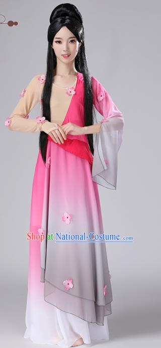 Chinese Traditional Stage Performance Dance Costume Classical Dance Pink Dress for Women