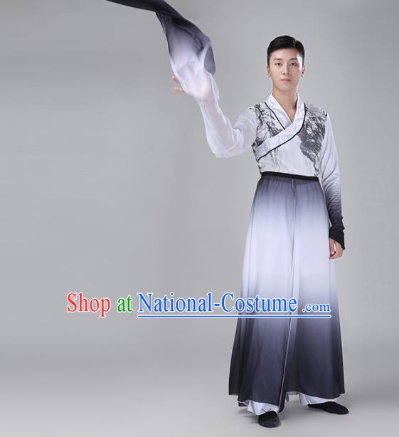 Chinese Traditional National Stage Performance Costume Classical Dance Gradient Clothing for Men