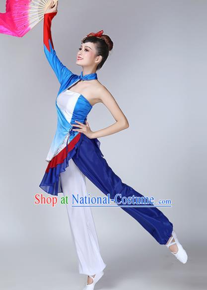 Chinese Traditional Stage Performance Yangko Dance Costume National Folk Dance Fan Dance Clothing for Women