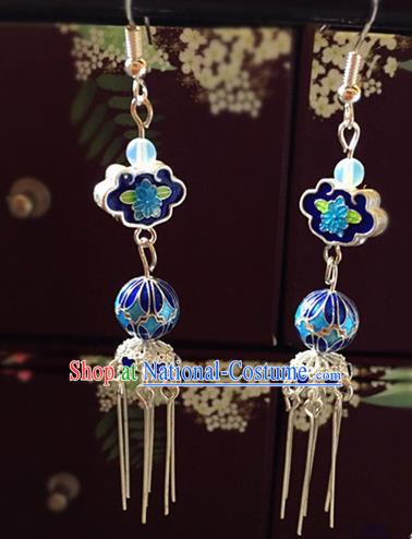 Chinese Ancient Traditional Handmade Palace Earrings Classical Ear Accessories for Women