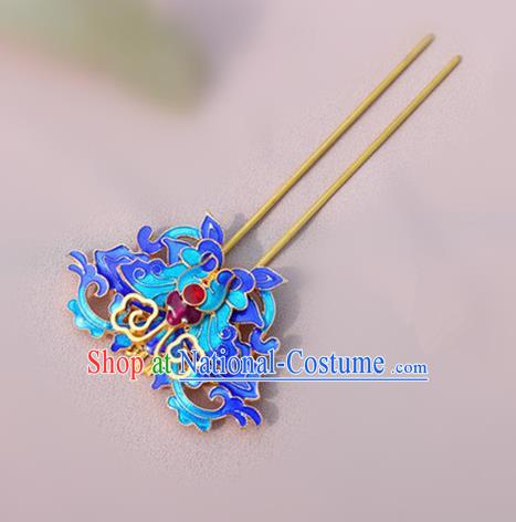 Chinese Traditional Handmade Blueing Hairpins Classical Hair Accessories for Women