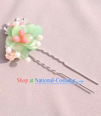 Chinese Traditional Handmade Green Hairpins Classical Hair Accessories for Women