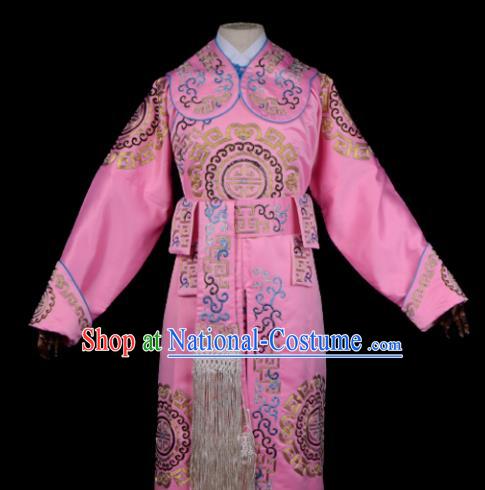 Professional Chinese Beijing Opera Takefu Costume Ancient Swordsmen Pink Clothing for Adults