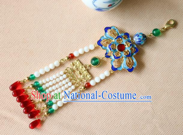 Chinese Traditional Handmade Cloisonne Tassel Brooch Classical Accessories Breastpin for Women