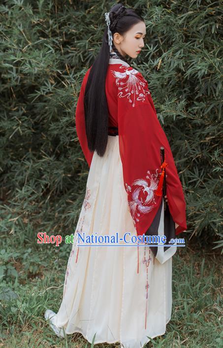 Chinese Traditional Jin Dynasty Nobility Lady Historical Costume Ancient Princess Wedding Hanfu Dress for Women