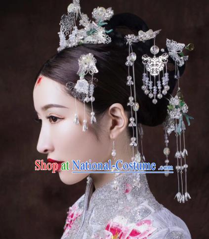 Top Grade Chinese Ancient Queen Hair Crown Hairpins Traditional Hair Accessories Headdress for Women