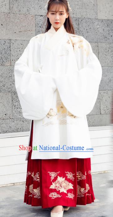 Traditional Chinese Ancient Ming Dynasty Palace Princess Embroidered Replica Costume for Women