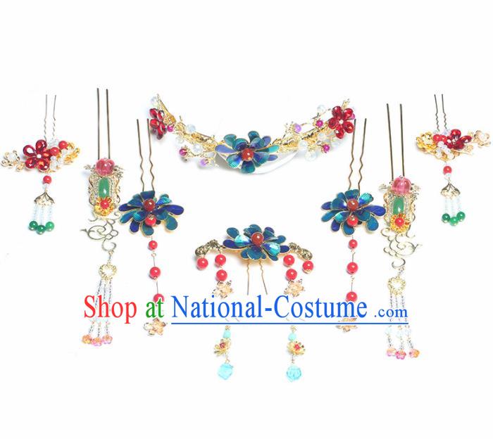 Top Grade Chinese Ancient Bride Wedding Hair Clasp Hairpins Traditional Hair Accessories Headdress for Women