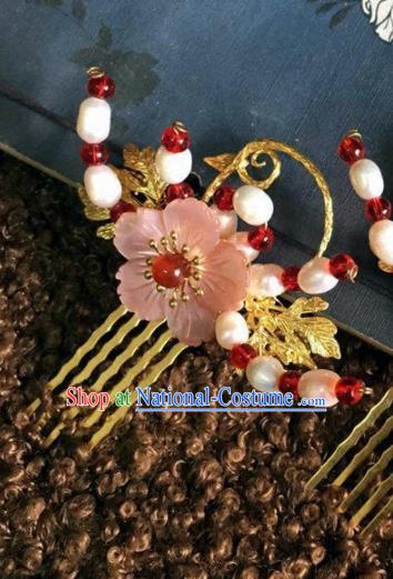 Top Grade Chinese Ancient Bride Wedding Pearls Hair Comb Hairpins Traditional Hair Accessories Headdress for Women