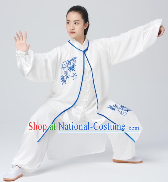 Chinese Traditional Tai Chi Group Costume Martial Arts Kung Fu Competition Embroidered Clothing for Women