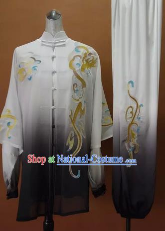 Chinese Traditional Martial Arts Kung Fu Competition Costume Tai Chi Group Embroidered Clothing for Women