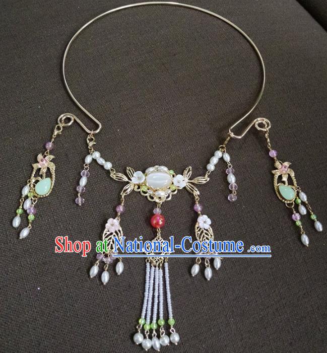 Chinese Handmade Jewelry Accessories Ancient Classical Hanfu Necklace for Women