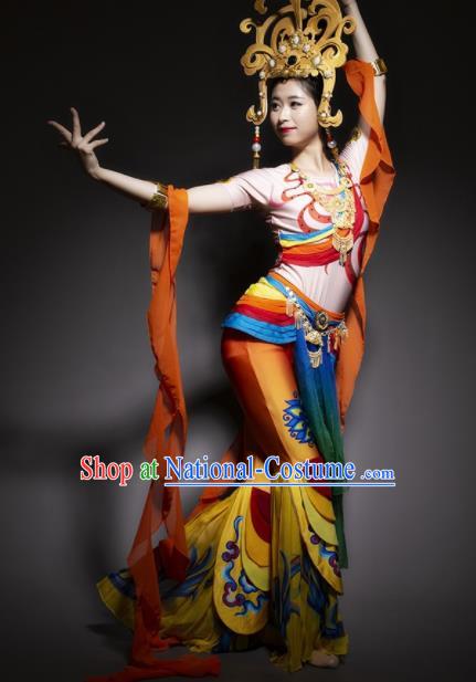 Chinese Traditional Classical Dance Costume Dunhuang Flying Apsaras Dance Clothing for Women