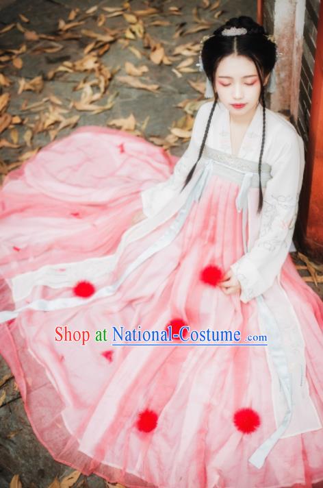 Chinese Traditional Tang Dynasty Princess Historical Costume Ancient Noble Lady Hanfu Dress for Women