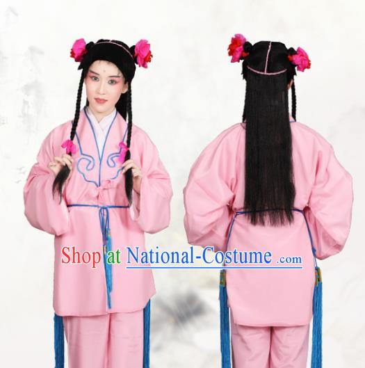 Chinese Traditional Peking Opera Clown Pink Clothing Classical Beijing Opera Attendants Costume for Men