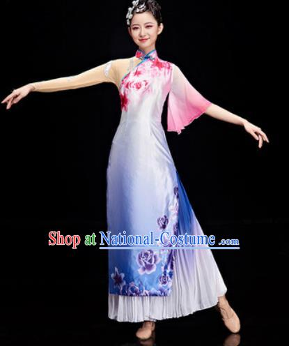 Chinese Traditional Classical Dance Umbrella Dance Dress Stage Performance Costume for Women