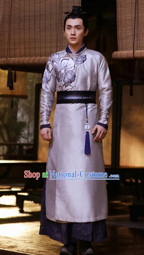 Chinese Drama The Story Of MingLan Ancient Song Dynasty Nobility Childe Embroidered Historical Costume for Men