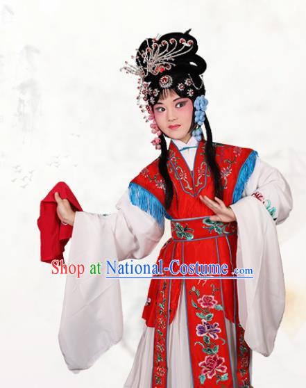 Chinese Traditional Peking Opera Princess Red Dress Classical Beijing Opera Actress Costume for Kids