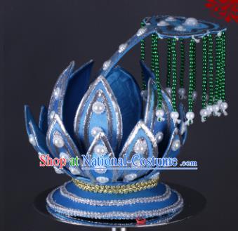 Chinese Traditional Peking Opera Taoist Nun Hair Crown Classical Beijing Opera Headwear for Women