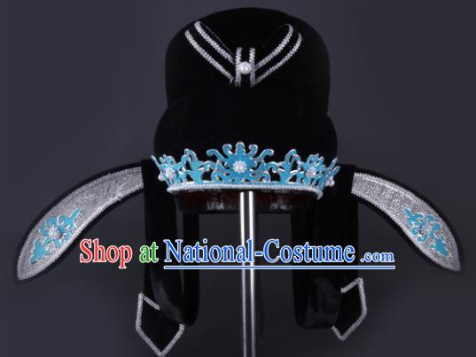 Chinese Traditional Peking Opera Niche Black Hat Classical Beijing Opera Headwear for Men