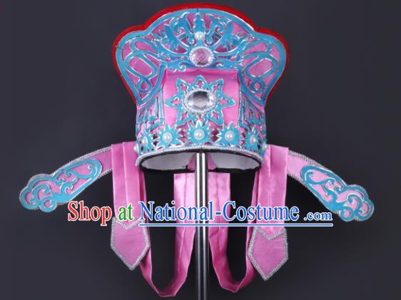 Chinese Traditional Peking Opera Niche Rosy Hat Classical Beijing Opera Number One Scholar Headwear for Men