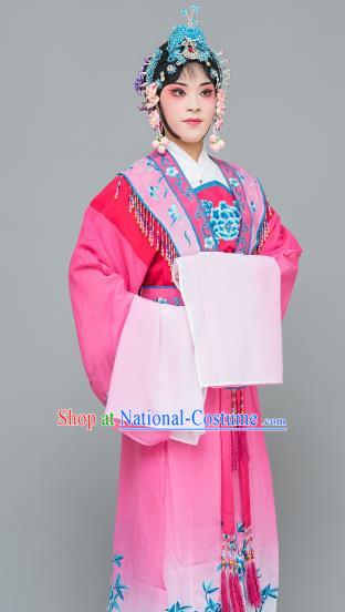 Chinese Traditional Peking Opera Princess Rosy Dress Classical Beijing Opera Actress Costume for Adults