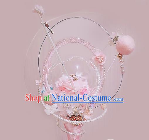 Chinese Traditional Wedding Bridal Bouquet Hand Pink Flowers Bunch for Women