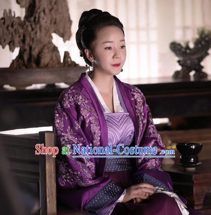 The Story Of MingLan Chinese Drama Ancient Song Dynasty Dowager Duchess Embroidered Historical Costume for Women