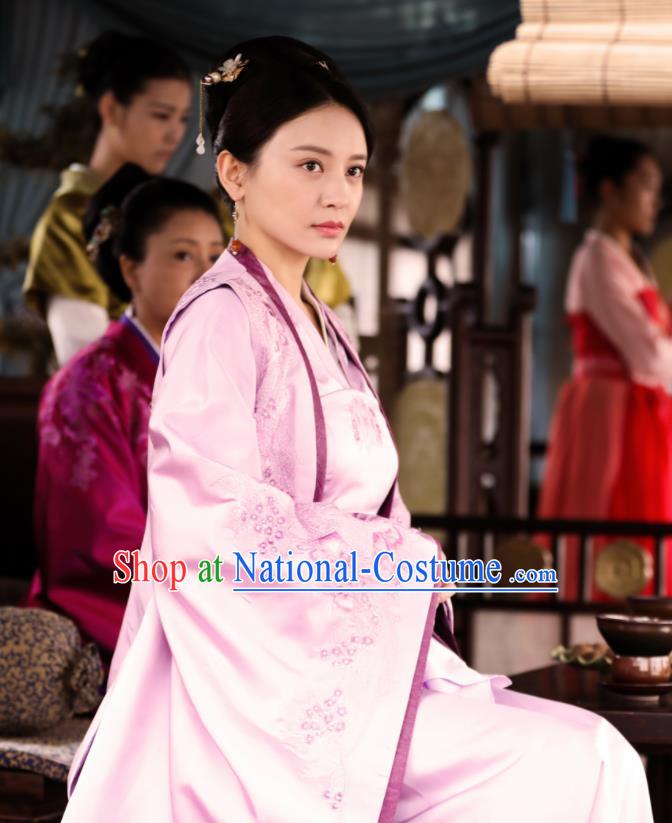 Chinese Ancient Song Dynasty Drama The Story Of MingLan Nobility Dowager Embroidered Historical Costume for Women