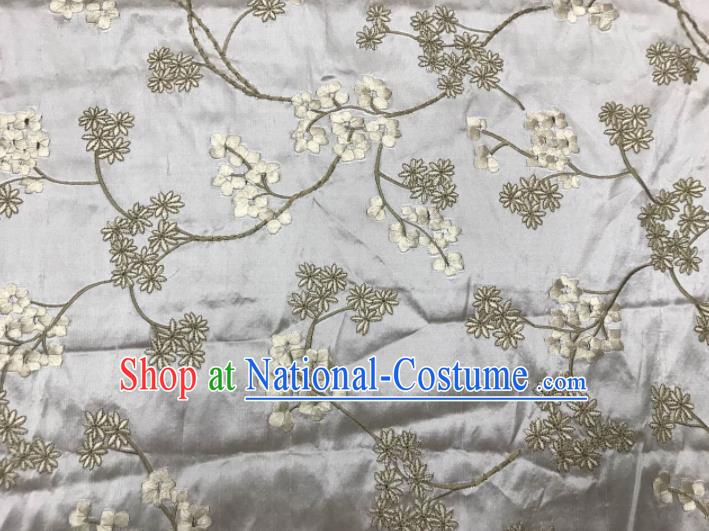 Asian Chinese Suzhou Embroidered Twine Pattern Silk Fabric Material Traditional Cheongsam Brocade Fabric