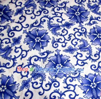 Asian Chinese Traditional Satin Royal Rich Flowers Pattern Brocade Fabric Tang Suit Silk Material