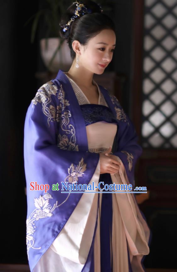 The Story Of MingLan Chinese Song Dynasty Nobility Mistress Historical Costume Ancient Contessa Embroidered Hanfu Dress for Women