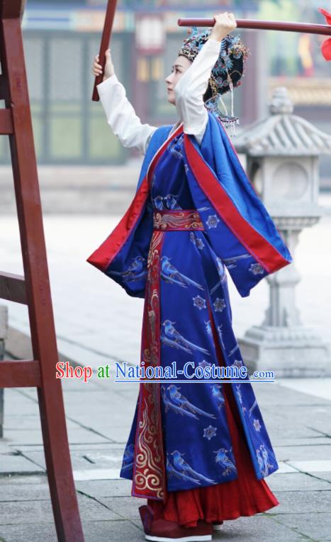 The Story Of MingLan Chinese Ancient Drama Song Dynasty Imperial Madame Embroidered Costume and Headpiece for Women