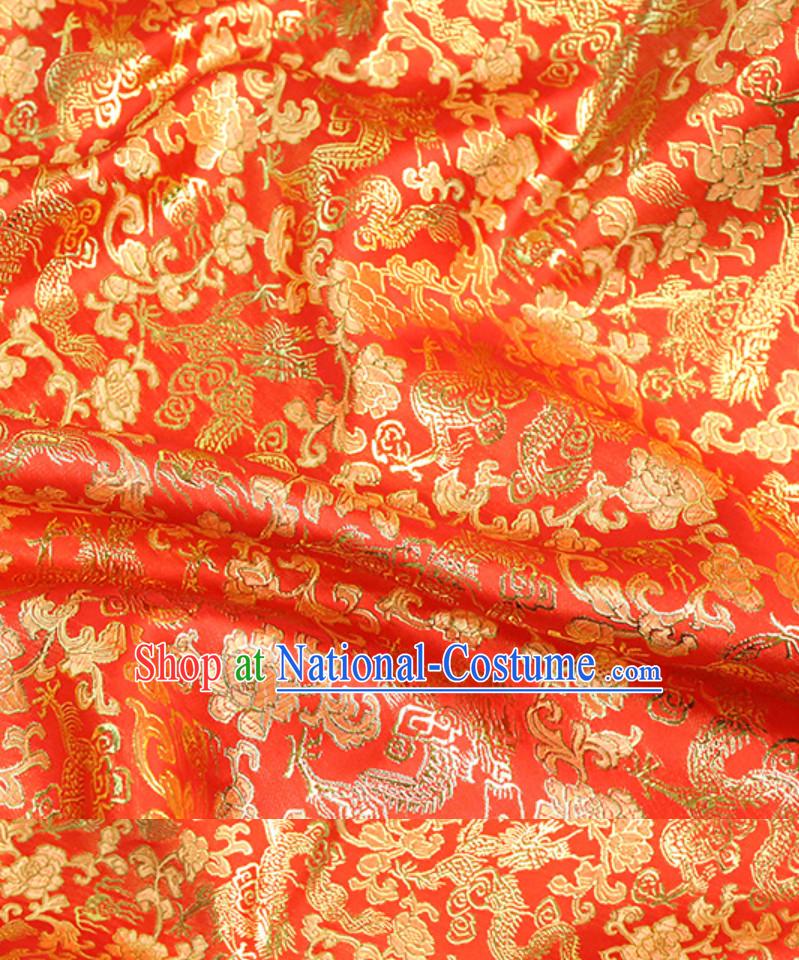 Wide Width Traditional Dragon Fabric