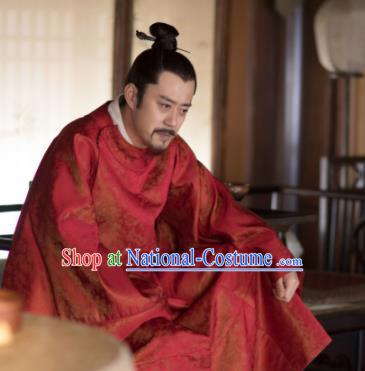 The Story Of MingLan Chinese Ancient Song Dynasty Civil Official Embroidered Robe for Men