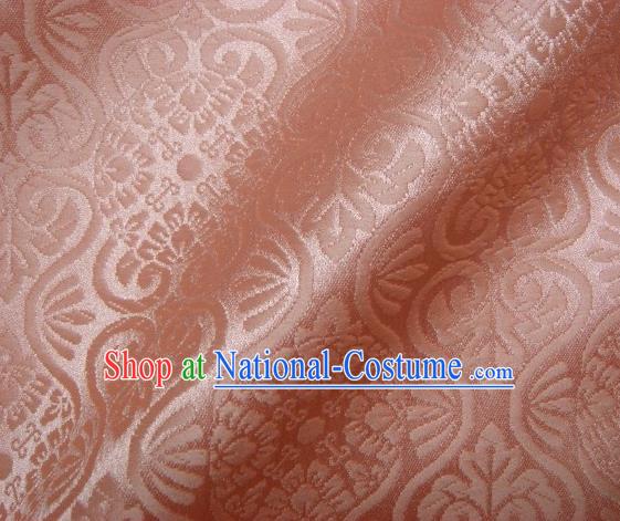 Asian Traditional Kyoto Kimono Brocade Classical Pattern Pink Damask Fabric Japanese Tapestry Satin Silk Material